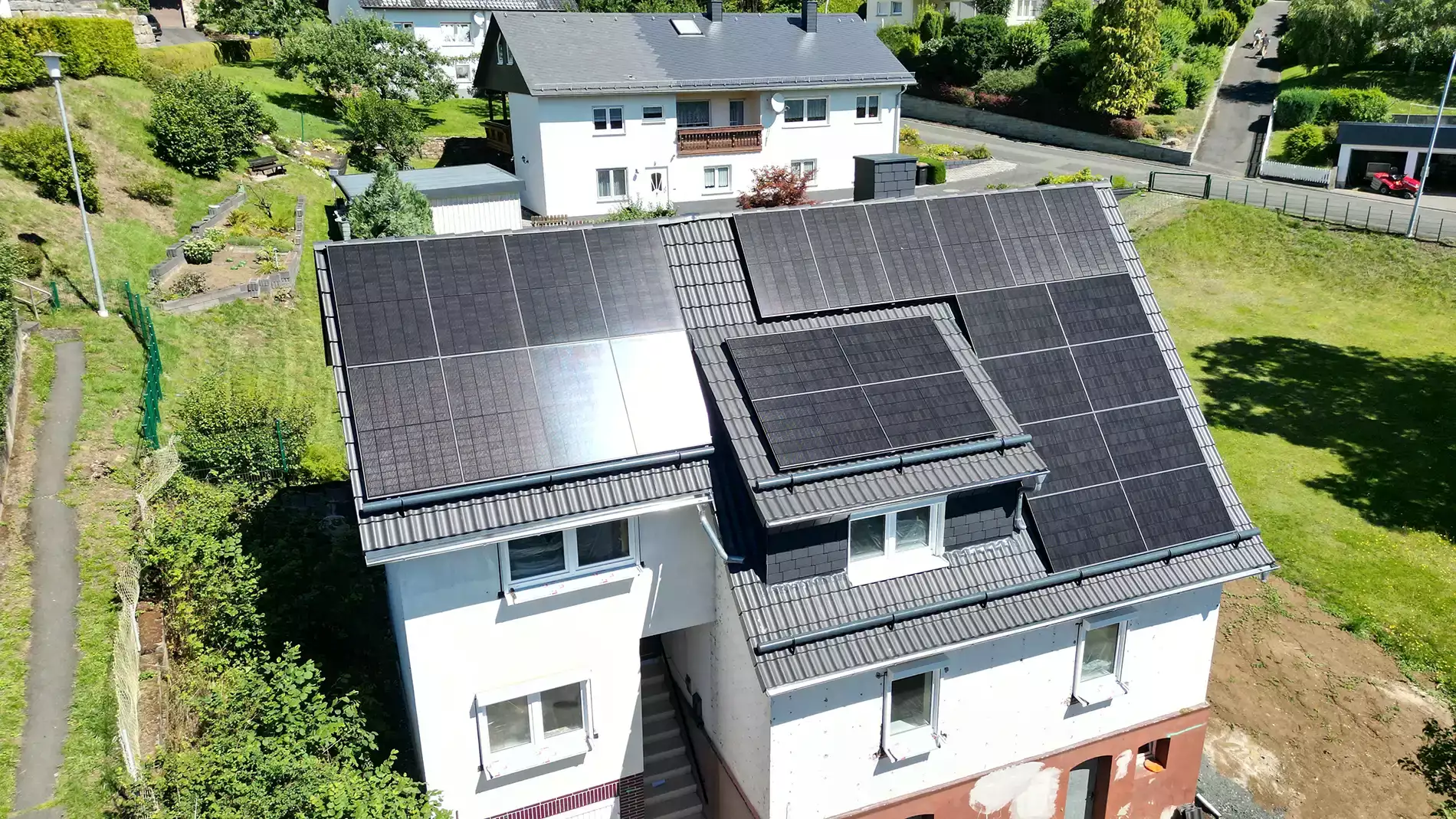 Solaranlage auf einem Wohnhaus in Dillenburg-Donsbach